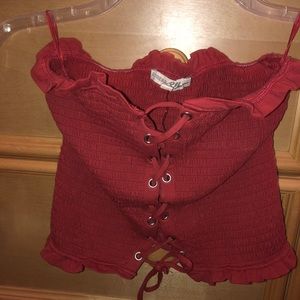 Express Ruched Crop Top